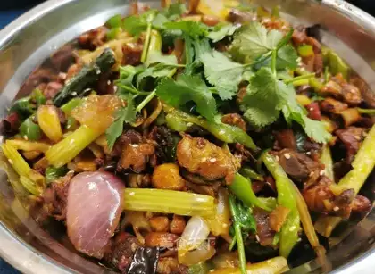 Little spicy dry chicken