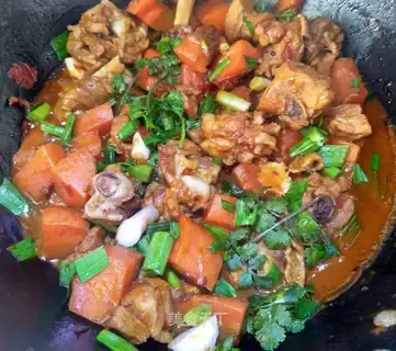 A red roasted chicken