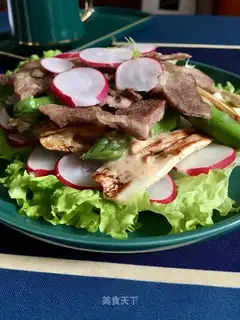 Puffed meat salad