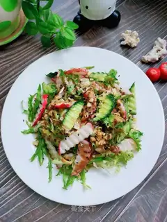 Sesame sauce vegetable salad