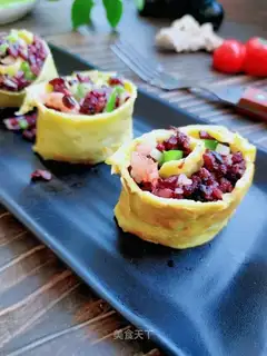 Purple egg rolls