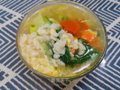 Soup with green eggs