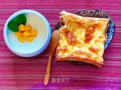 Rock-bread cheese toast