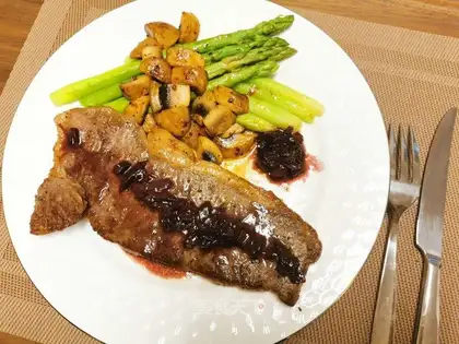 Fried cold steak