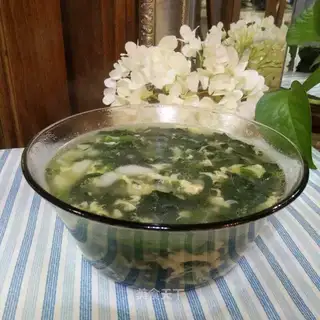 Pineapple omelet soup