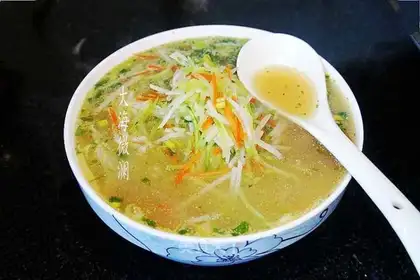 A radish potato soup
