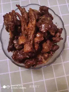 A red roasted chicken