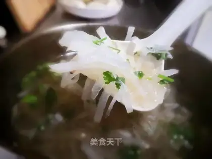 The radish soup