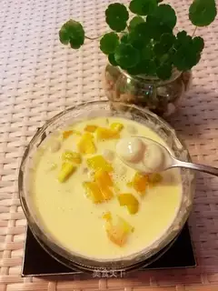 Mango milkshake rice balls