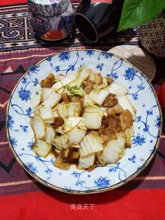 Five flowers and cabbage