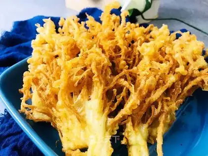 Fried golden mushrooms