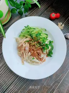 Chicken sesame sauce and noodles