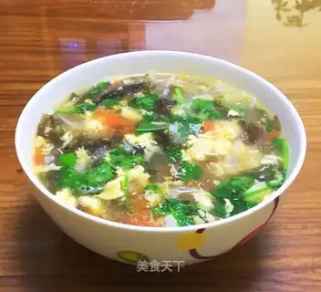 radish tomato egg soup