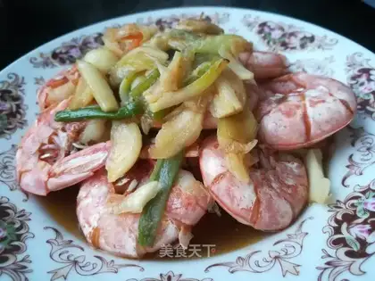 Garlic Argentine red shrimp