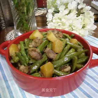 Five flowers and potatoes and beans