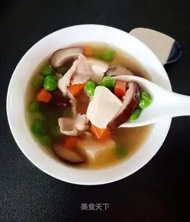 Sweet bean mushrooms, skinny broth