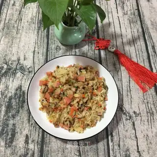 Frozen ham rice