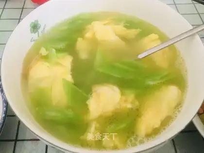 Fried egg soup