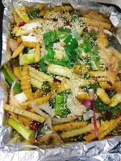 Garlic roasted fish