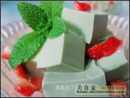 Matcha tofu pudding
