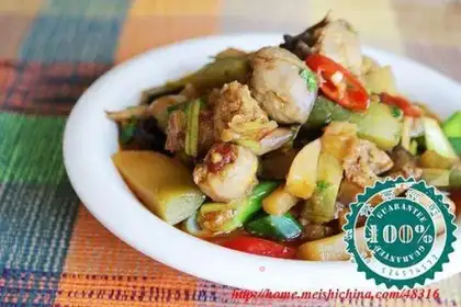 Stewed fish liver with radish