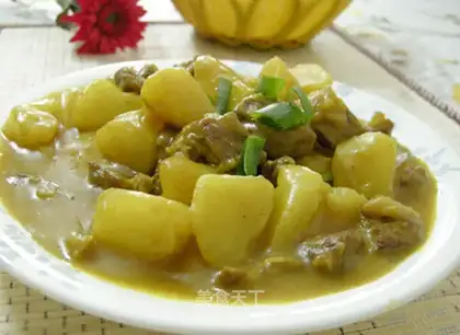 Curried potato beef
