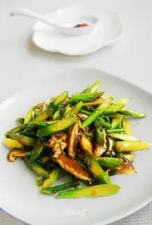 Garlic, mushroom, asparagus