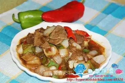 stir-fried pork liver with green pepper