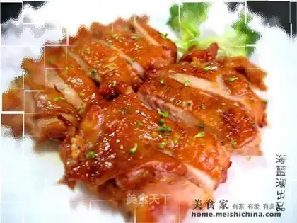 Garlic chicken leg steak