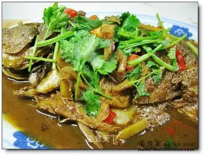 Braised sea bass