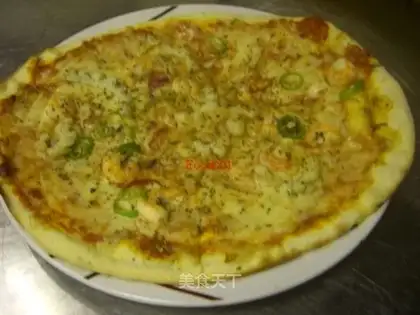 Italian seafood pizza