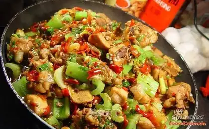 Spicy celery chicken