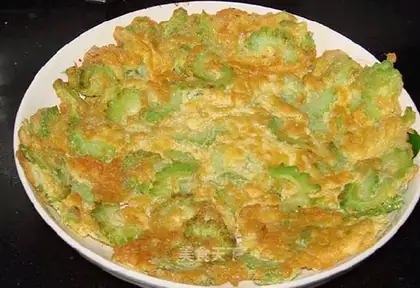 Balsam pear egg cake