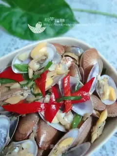 stir-fried clams with ginger and shallots