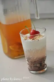 Honey bean sago yogurt
