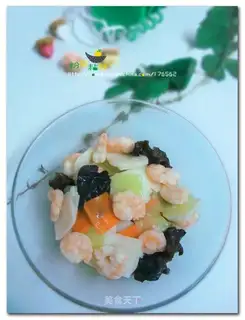 Stewed shrimp balls with four colors