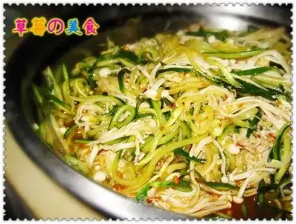 Cold cucumber and mushroom