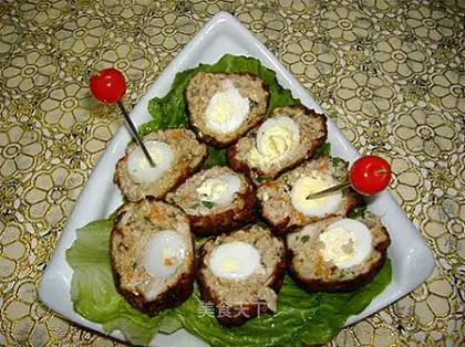 Quail egg meatballs