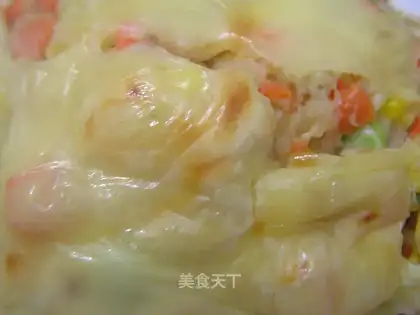 Cheese-grilled colored mashed potatoes