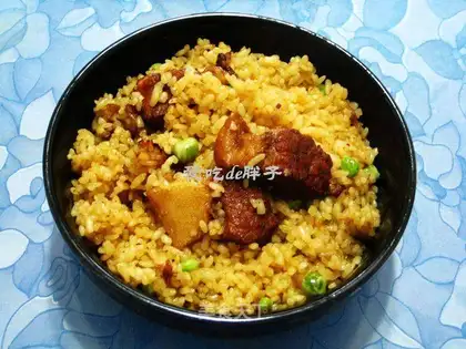 Peas braised pork rice