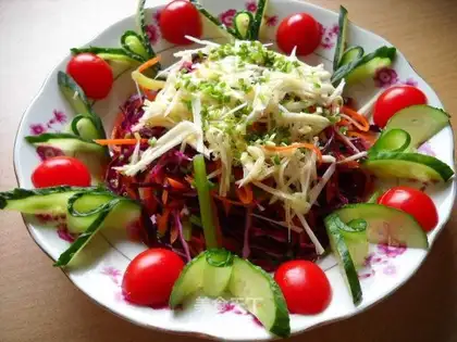 Three shredded salad