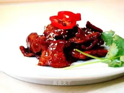 Spicy pork slices