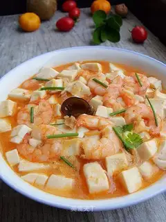Three-shrimp tofu