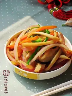 stir-fried apricot mushroom with oyster sauce