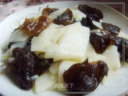 stir-fried yam fungus
