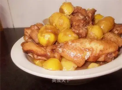 Braised chicken with chestnuts