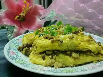 Mushroom minced pork egg box