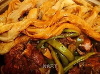 Ribs, beans and sticky paper