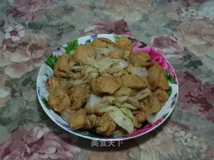 stir-fried tofu with cabbage