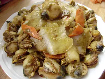 stir-fried cabbage with scallops